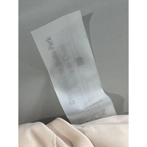 Zuda Woven Cinched Waist Hooded Anorak Jacket Womens XS Sand Cream Polyester NEW - Picture 3 of 6